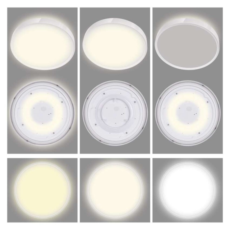 LED prisadené svietidlo RORI kruhové, biele, 17W, CCT 13