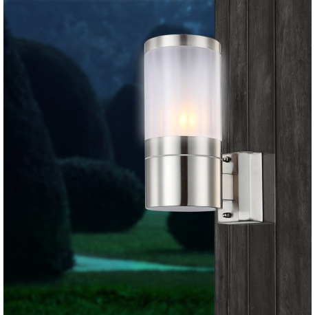 Vonkajšie svietidlo, nerezová oceľ, plast biely, IP44, DxŠxV: 102x155x240, H: 155, bez žiarovky 1xE2 1