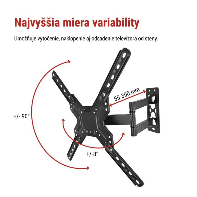 Konzolový nástenný TV držiak 26–60" (65–152 cm) 3