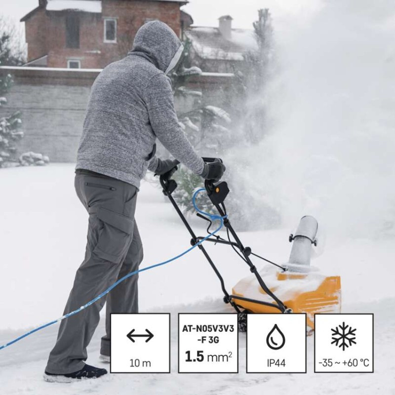 Špeciálny predlžovací kábel 10 m / 1 zásuvka / PVC / 230 V / 1,5 mm2 5