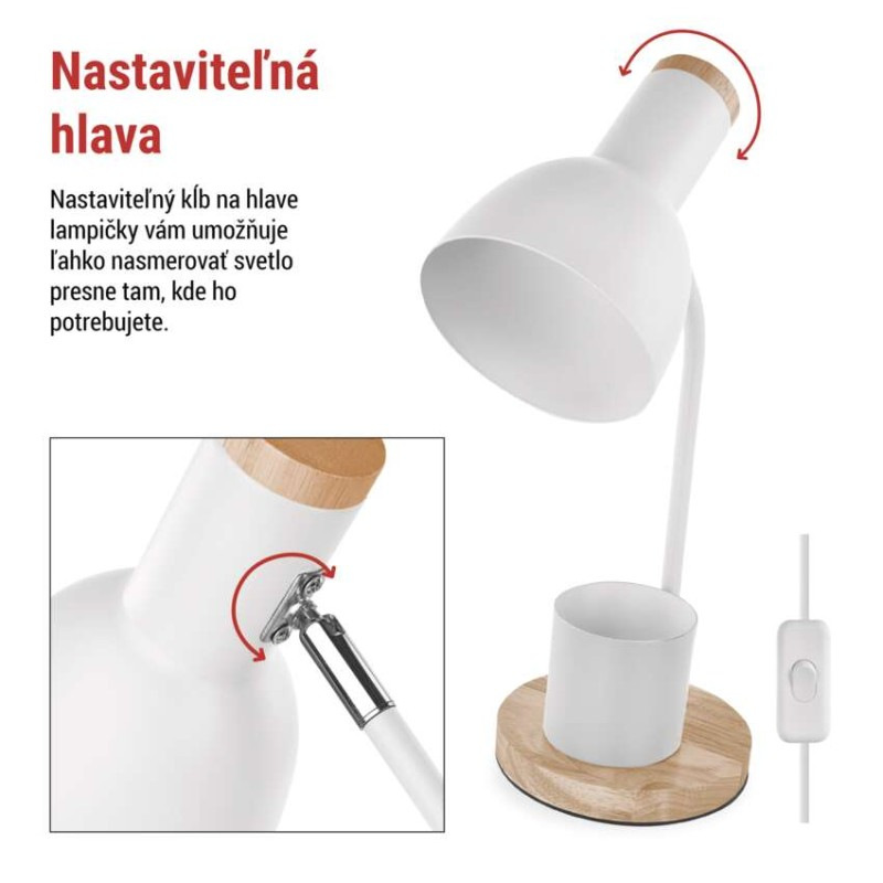 Stolná lampa POPPY, biela 6