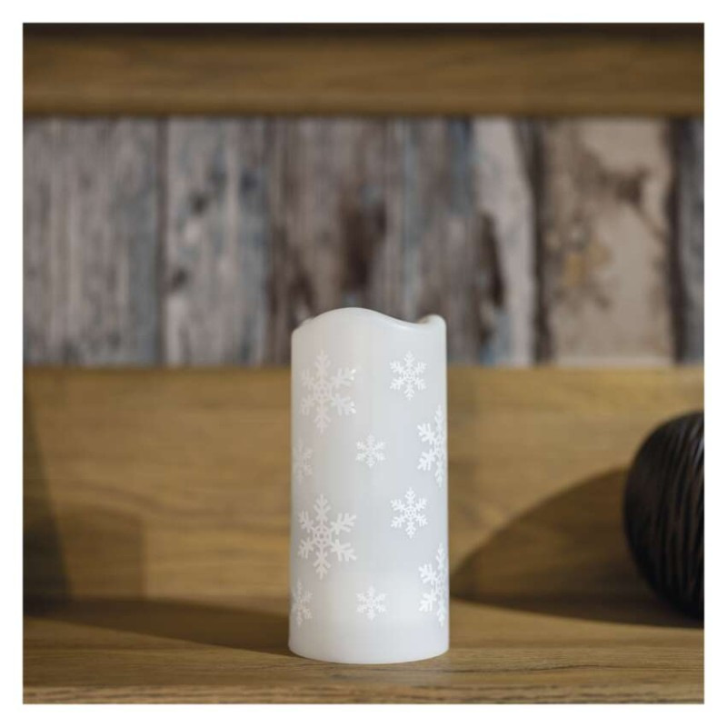 LED dekoratívny projektor – vločky, 3x AAA, vnútorný, studená biela 3