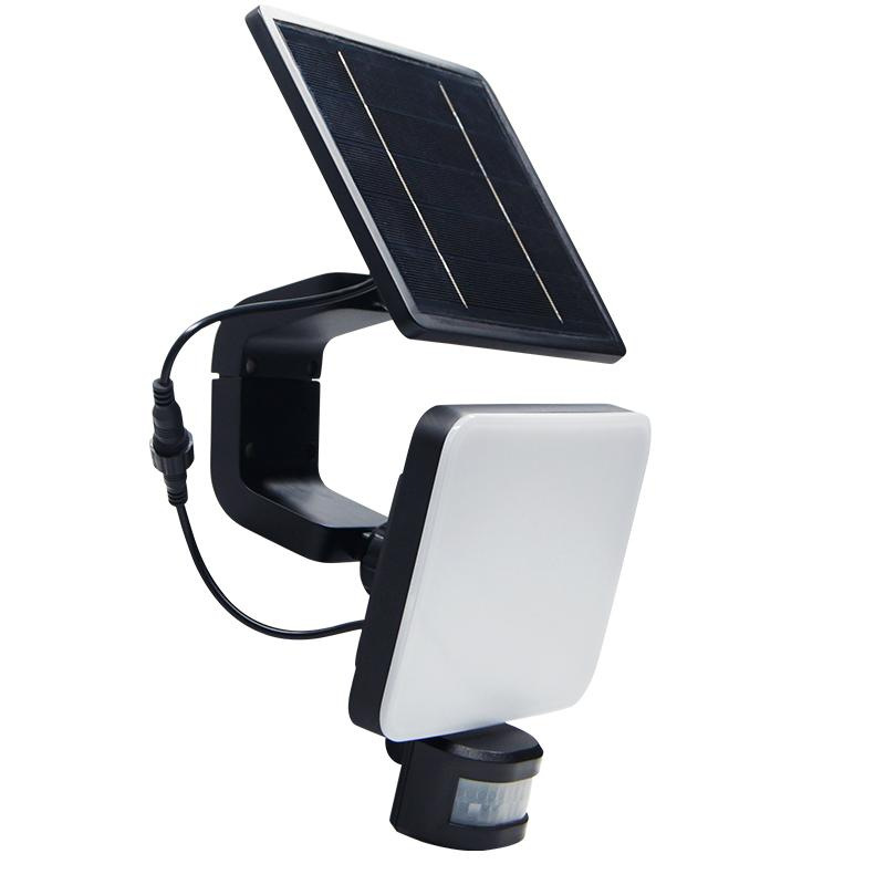 LED čierne vonkajšie solárne svietidlo so senzorom 12W / 3000K - 4100K - 6500K - LS022 8