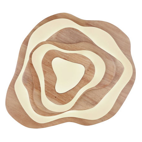 Stropné svietidlo drevo tmavohnedé, kov biely, plast biely, stmievateľné, prepínanie funkcií nástenn 3