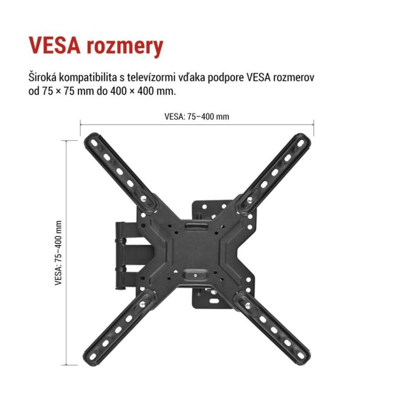 Konzolový nástenný TV držiak 26–60" (65–152 cm) 5