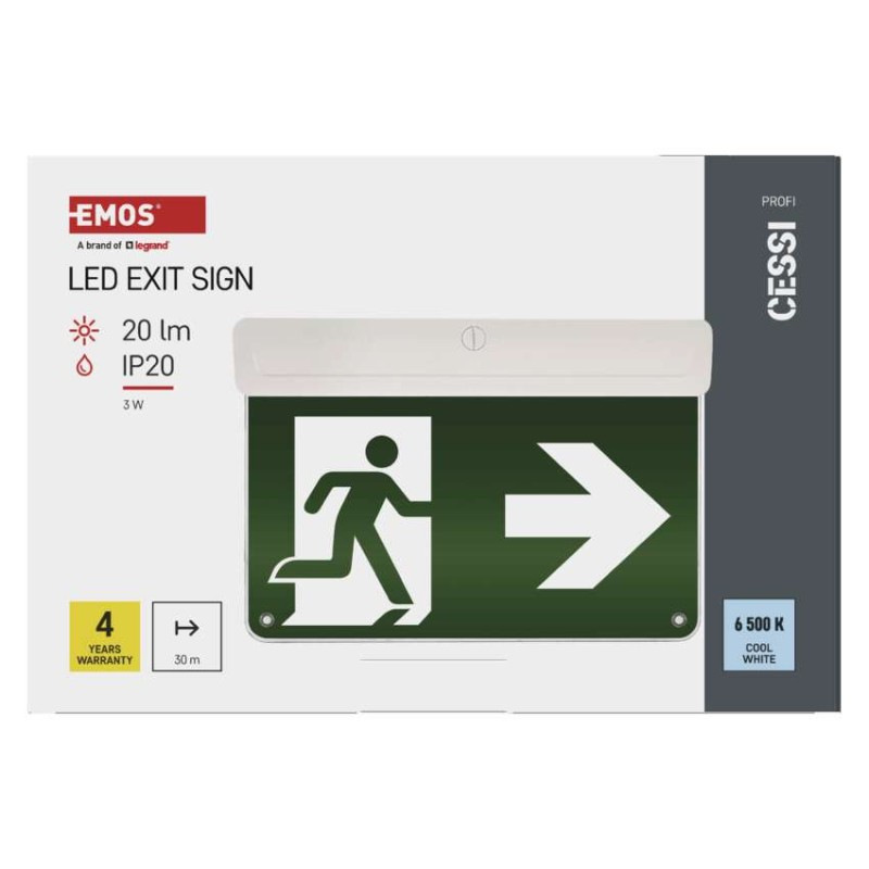 LED Núdzové svietidlo CESSI 3W 3H IP20 AT 9