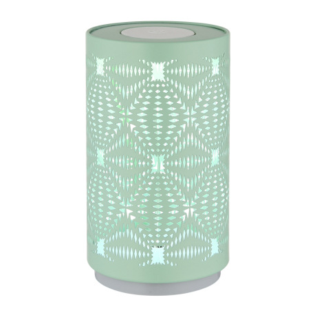 Stolná lampa, plast biely matný, kov zelená, dotykové zapnutie/vypnutie, zmena farieb RGB, fixácia f 12