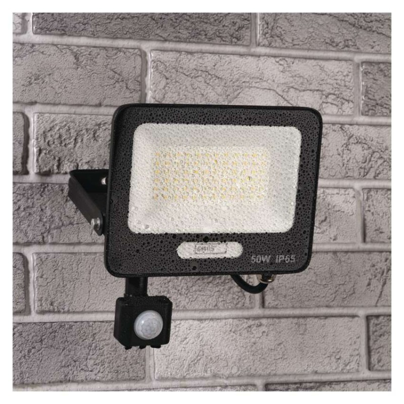 LED reflektor GLARO s pohybovým čidlom, 50 W, čierny, IP54, 5000 lm, neutrálna biela 12