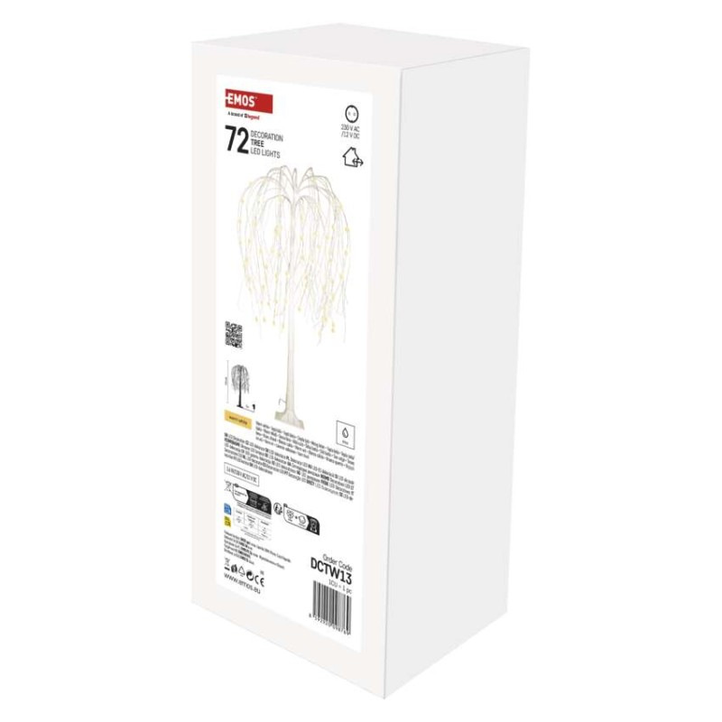 LED svietiaci stromček, 120 cm, vonk. a vnút., teplá biela