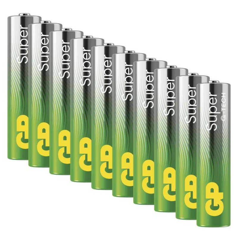 Alkalická batéria GP Super Alkaline LR03 (AAA), 10 ks 1