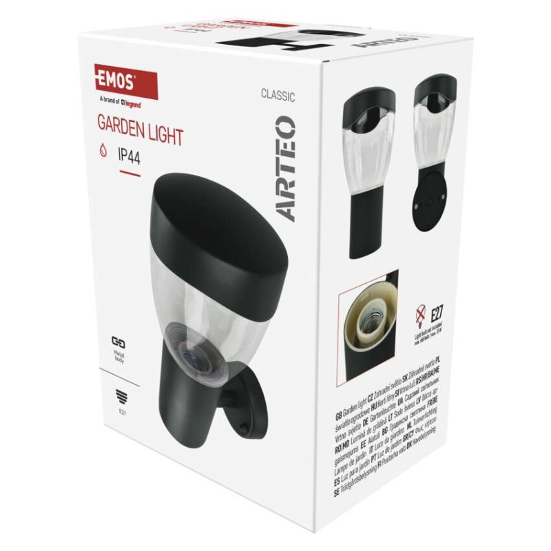 Záhradné nástenné svietidlo ARTEO, 16,4 x 12 x 23 cm, 1 x E27, 15 W 6