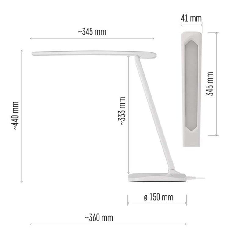 LED stolná lampa CHASE, biela 2