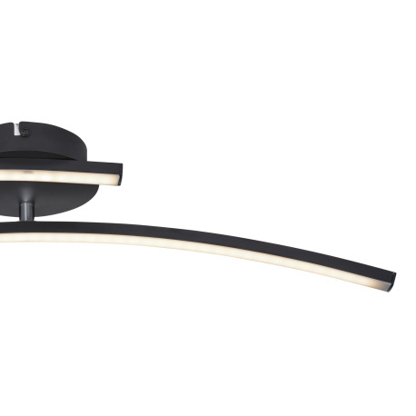 Stropné svietidlo, kov čierny matný, plast biely, nastaviteľné, zmena farby svetla pomocou nástennéh 14