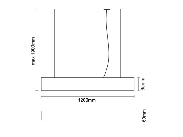 LED lineárne svietidlo 55W - LN74 2