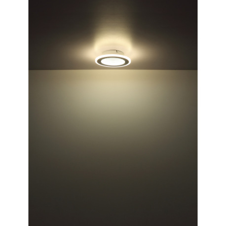 Stropné svietidlo, kov biely, plast, zrkadlový 3D efekt, akryl biely, ø: 225mm, V: 40mm, vrátane LED 11