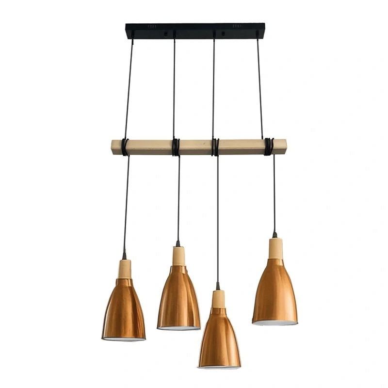 Závesné medené kovové svietidlo 4 x E27 - ME0413-4/B 1