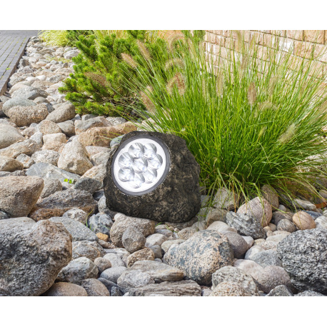 Solárne svietidlo, plast sivý, plast priehľadný, IP44, akumlátor AA 600mAh 1,2V, DxŠxV:155x110x110, 2