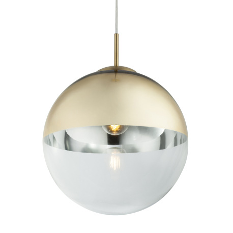 Závesné svietidlo, kov zlatý, sklo priehľadné zlaté, Ø300, V:1200, bez žiarovky 1xE27, max. 40W 230V 4