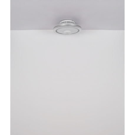 Stropný ventilátor, kov biely, hliník, plast biely, stmievateľný, niekoľko úrovní pomocou nástenného 11