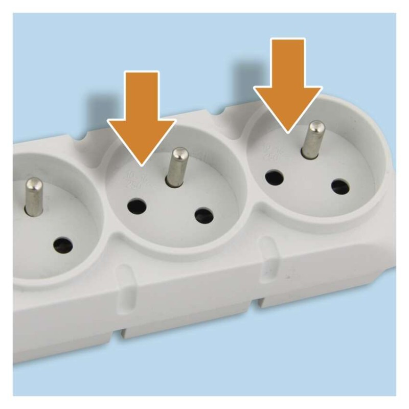 Prepäťová ochrana – 5 zásuviek, 5m, sivá 7