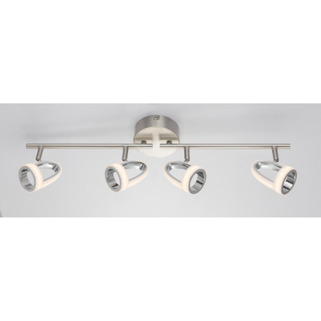 Stropné svietidlo, kov, nikel, chróm, satinovaný plast, nastaviteľné ramená, DXV: 630x170, vrátane 4 4