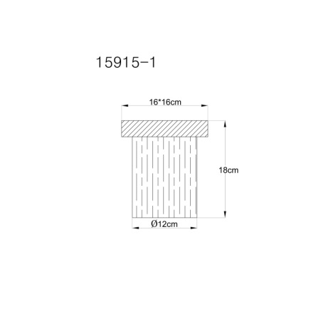 Stropné svietidlo, MDF, vzhľad tmavého dreva, dymové farebné sklo, číry gradient, DxŠxV: 160x160x180 4