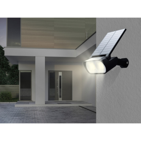 Solárne svietidlo, plast čierny, plast priehľadný, prepínač 3 úrovní jasu: 100%, 60% alebo 30%, vrát 8