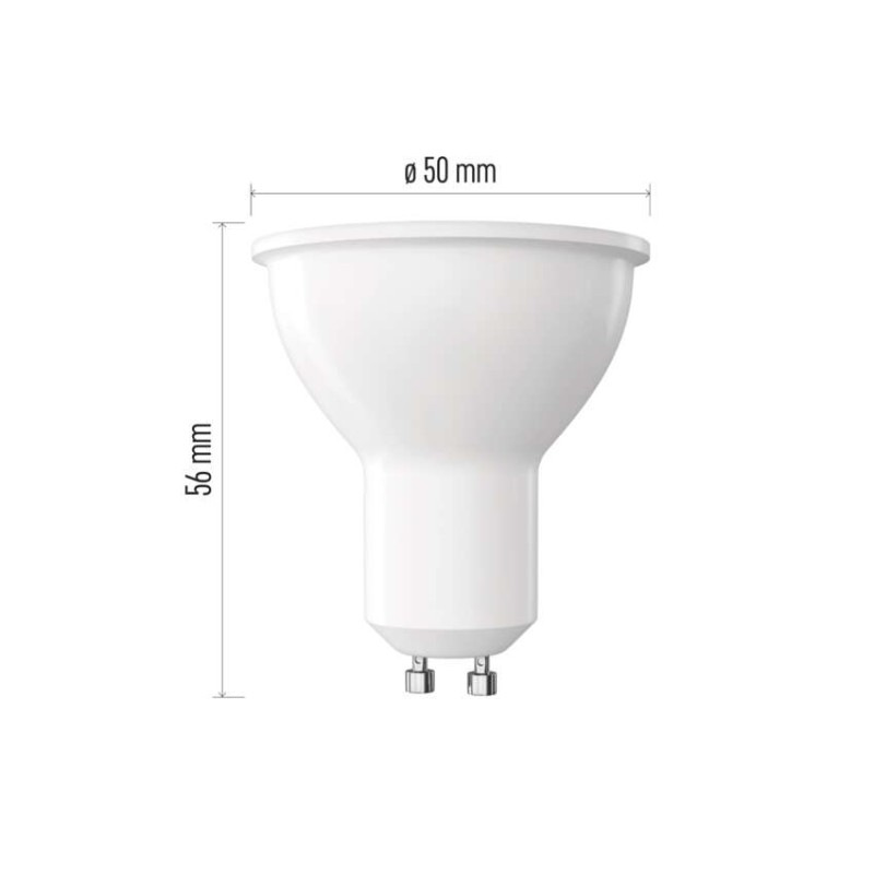 LED žiarovka Classic MR16 biela/ GU10 / 5,8 W (75 W) / 565 lm / Studená biela