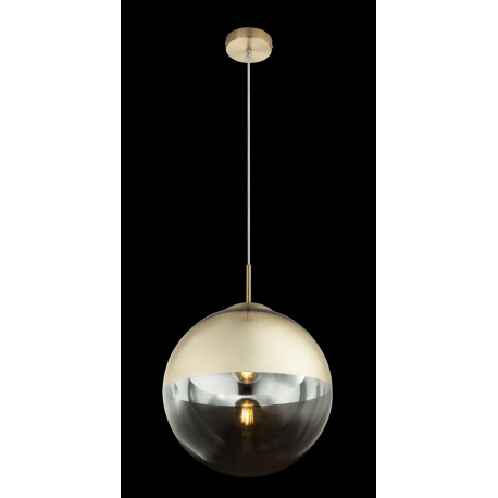 Závesné svietidlo, kov zlatý, sklo priehľadné zlaté, Ø300, V:1200, bez žiarovky 1xE27, max. 40W 230V 2