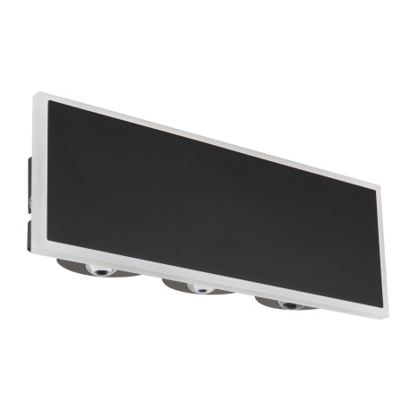 Nástenné svietidlo kov čierny matný, akryl biely, plast číry, ŠxV: 250x90mm, H: 50mm, LED 12W 230V, 8