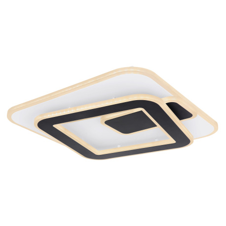 Stropné svietidlo, kov biely, kov čierny, akryl opál, pamäťová funkcia, nočné svetlo, stmievateľné,