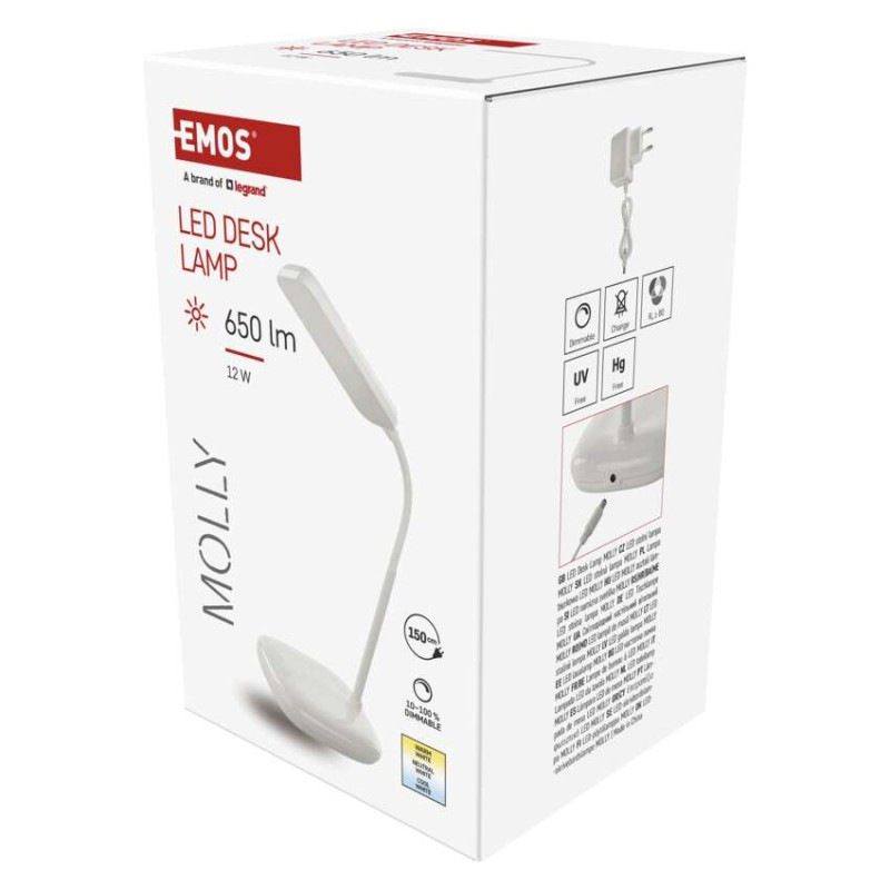 LED stolná lampa MOLLY, biela 3