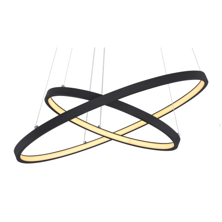 Závesné svietidlo, kov čierny matný, plast biely, stmievateľné nástenným vypínačom, pamäťová funkcia 3