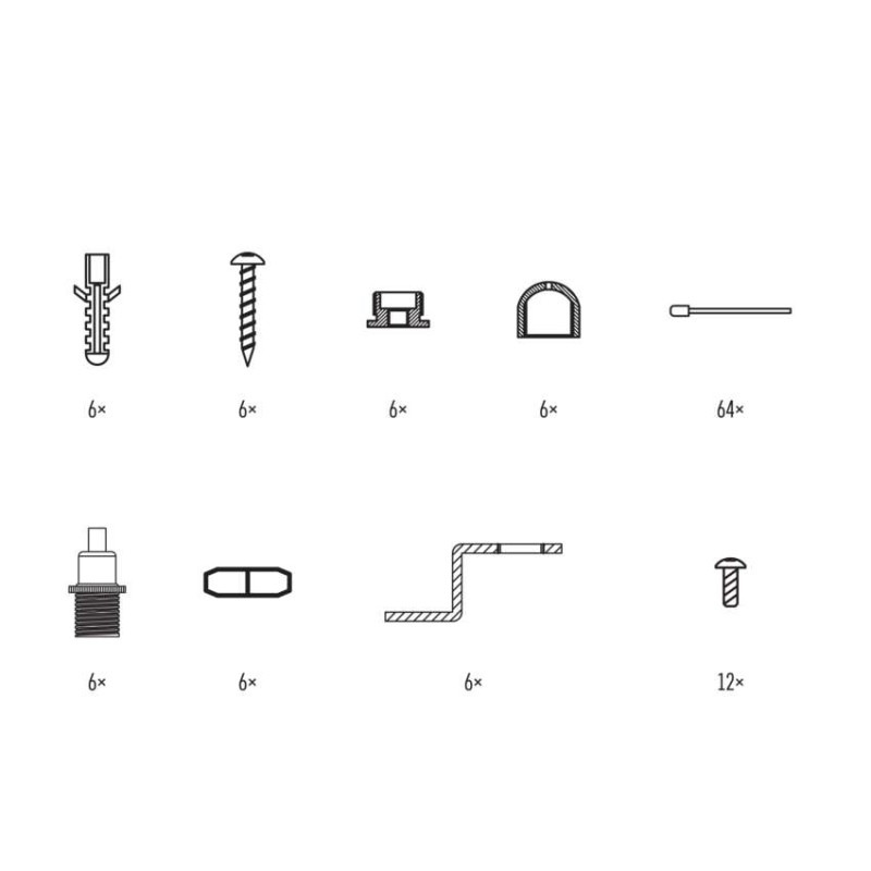 6 laniek pre LED panel 120×30cm 1