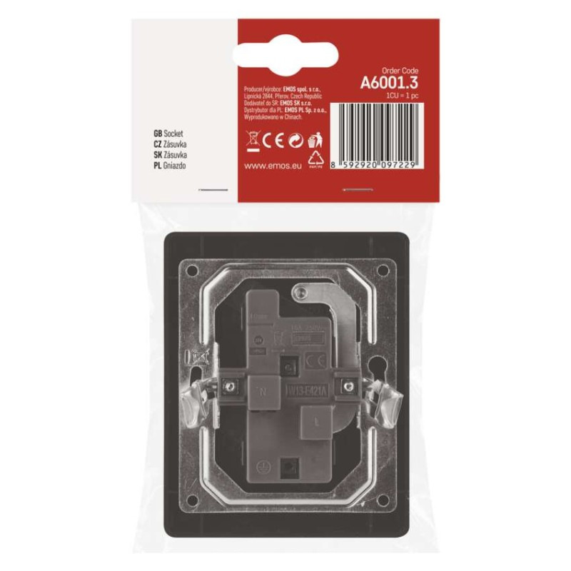 Zásuvka dvojnásobná, antracit 4