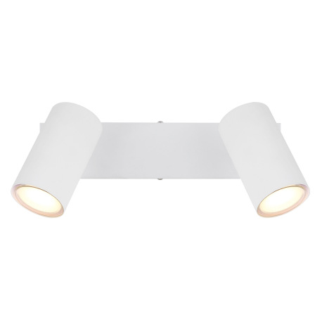 Nástenné svietidlo, kov biely, kov chrómový, DxŠxV:260x60x120mm, bez žiaroviek 2x GU10, max. 35W 230 14