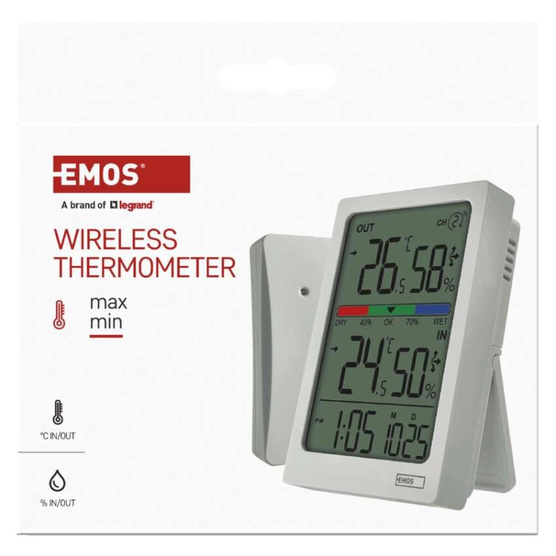 Digitálny bezdrôtový teplomer E0558W 12