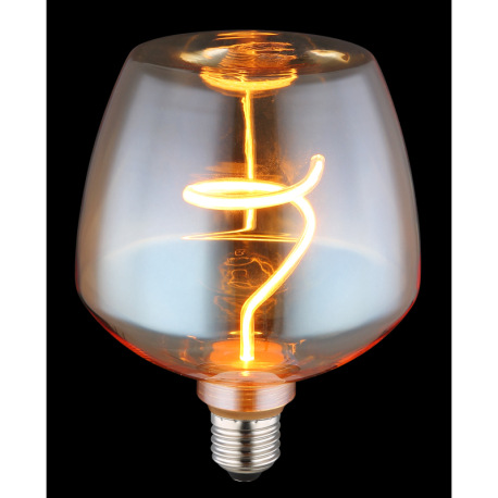 LED žiarovka, sklo jantárové, ø: 123mm, V: 163mm, 1xE27 LED 4W 230V, 240lm zdroj, 240lm výstup, 1800 5