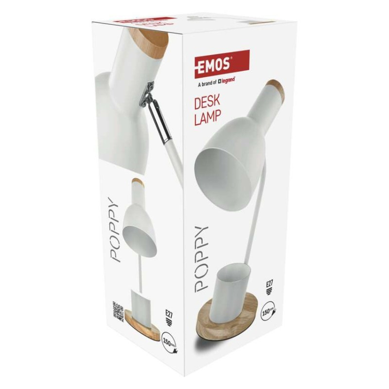 Stolná lampa POPPY, biela 12