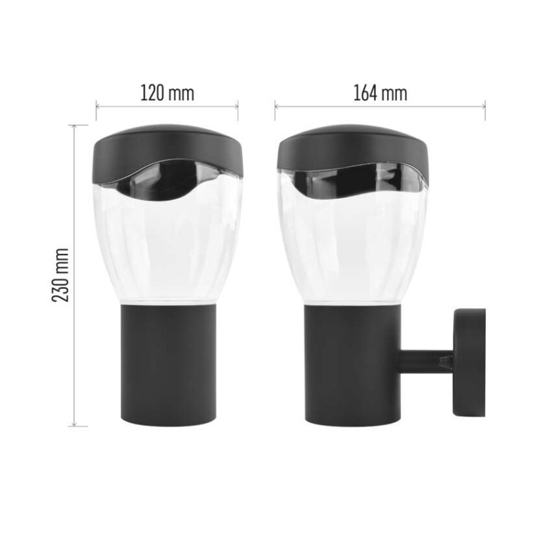 Záhradné nástenné svietidlo ARTEO, 16,4 x 12 x 23 cm, 1 x E27, 15 W 5