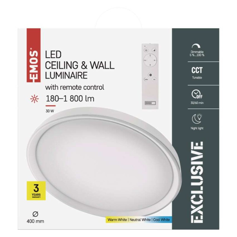 LED prisadené svietidlo ILVI, kruhové 30W, stmiev.so zmenou CCT 11