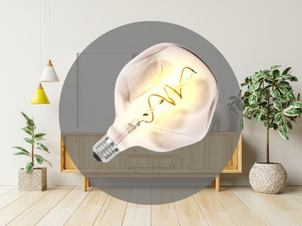 LED dekoratívna žiarovka / filament BUMPED 4W SMOKE - G125 / E27 / 2000K - ZSF118 6