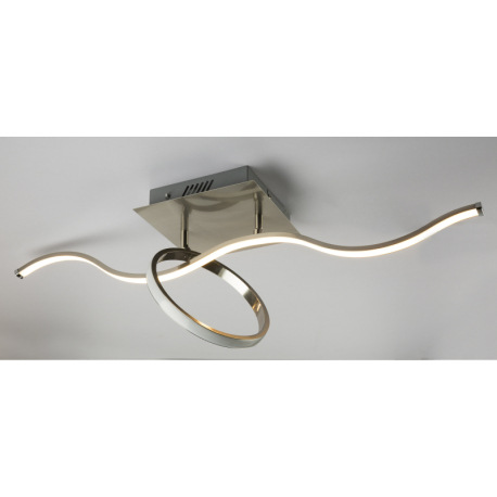 Stropné svietidlo, nikel matný, kruh nastaviteľný v strede, diaľkové ovládanie, menič farieb, fixáci 10