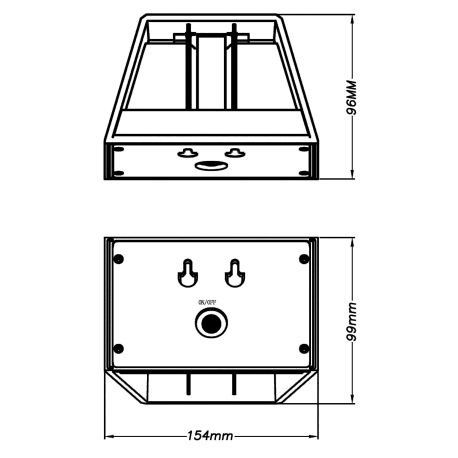 Solárne svietidlo, plast čierny, priehľadný, vypínač, svieti smerom hore a dole, tienidlom nastavite 6