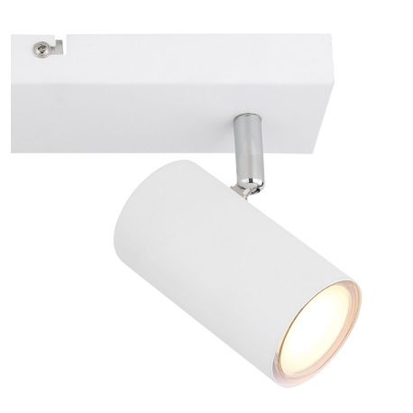 Nástenné svietidlo, kov biely, kov chrómový, DxŠxV:260x60x120mm, bez žiaroviek 2x GU10, max. 35W 230 15