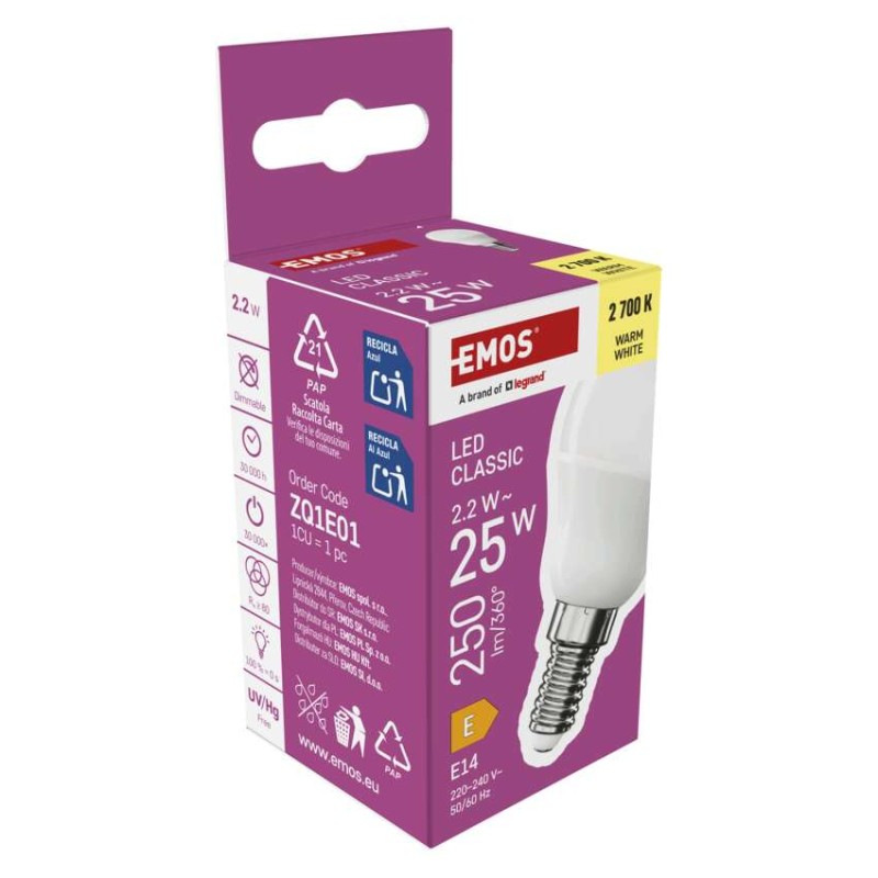 LED žiarovka CLS Mini Globe / E14 / 2,2 W (25 W) / 250 lm / teplá biela 8