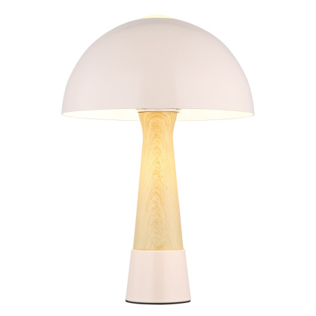 Stolná lampa, kov, farba šampanského matná, kov imitácia dreva, kábel PVC čierny, kolískový vypínač 11