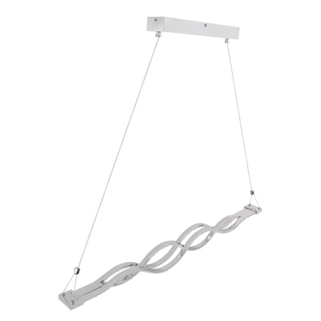 Závesné svietidlo, chróm, sklo priehľadné, sklenené krištále priehľadné, diaľkové ovládanie, fixácia 11