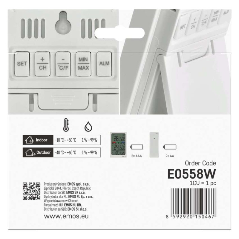 Digitálny bezdrôtový teplomer E0558W 13