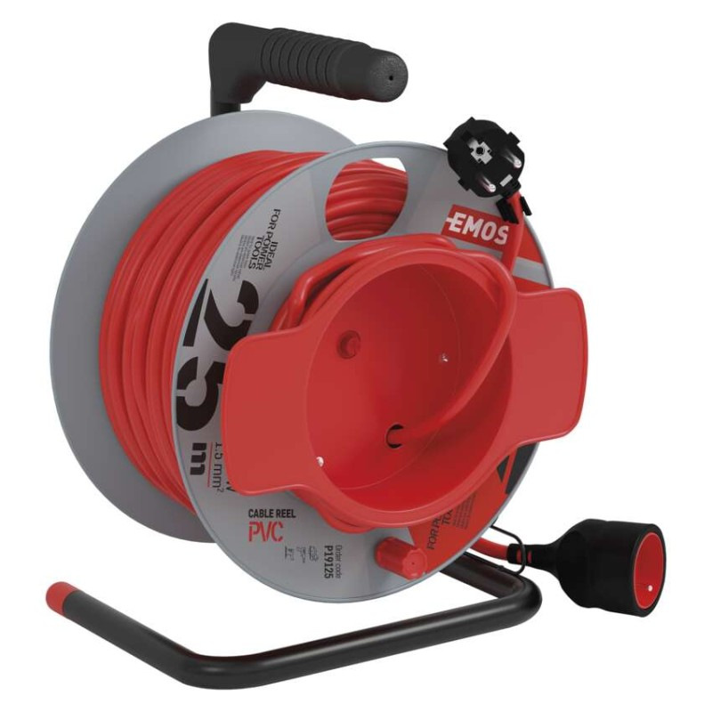 Predlžovací kábel na bubne 25 m / 1 zásuvka / červený / PVC / 230 V / 1,5 mm2 11